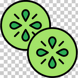 Cucumber Slice - Green Cucumber Slices PNG