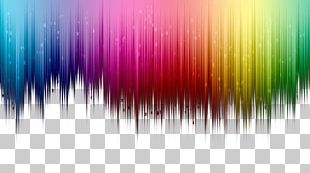 Colorful Top Color Gradient Border Background PNG