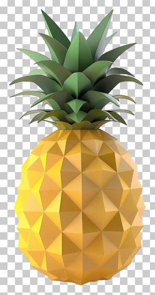 Pineapple - Creative Low-Poly Pineapple Design PNG