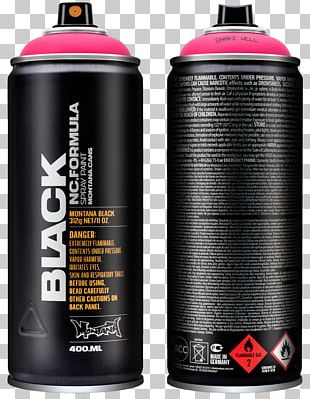Montana Black Aerosol Paint Color Aerosol Spray PNG