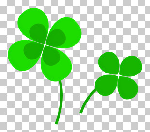Spring - Simplistic Four-Leaf Clover Icon PNG