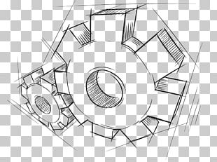 Drawing Gear Mechanical Engineering PNG