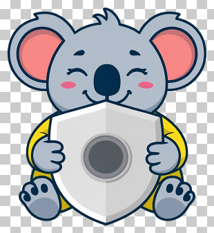 Cute Koala - Koala Holding A Shield PNG