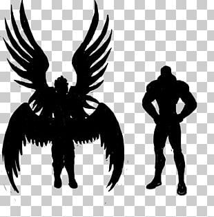 Legendary Creature Silhouette Black White PNG