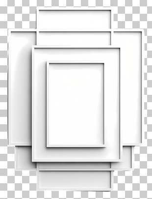 Stacked White Photo Frames PNG