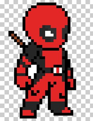 Minecraft Spider-Man Deadpool Pixel Art Drawing PNG