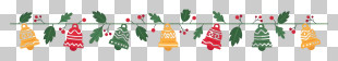 Painting - Festive Christmas Bells Garland PNG