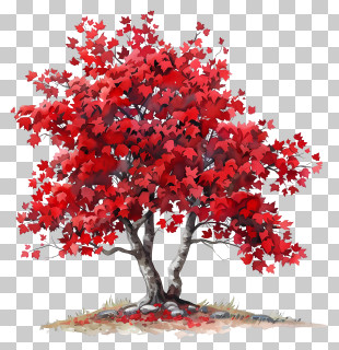 Red Maple Tree - Beautiful Red Maple Tree PNG