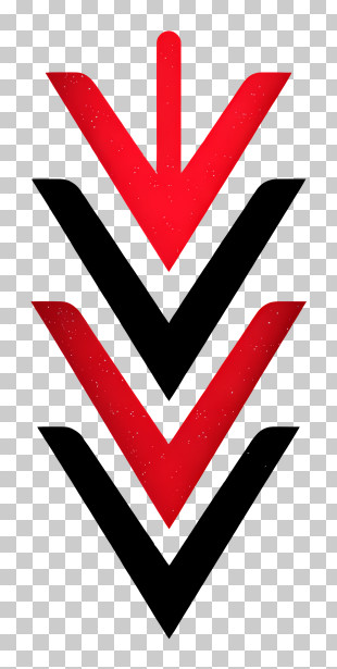 Down Arrow - Red And Black Arrows Symbol PNG