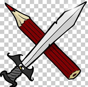 Pencil Sword Drawing PNG