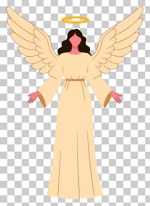 Serene Angel With Golden Halo PNG