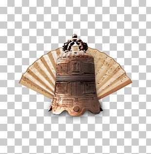 Hand Fan Paper Ink Wash Painting PNG