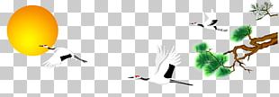 Crane Mid-Autumn Festival PNG