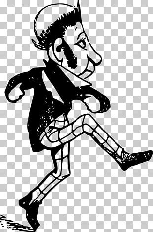 Black And White Man Drawing PNG