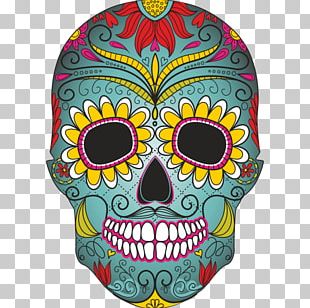 Calavera Mexican Marigold Day Of The Dead Skull PNG, Clipart, Art, Bone ...