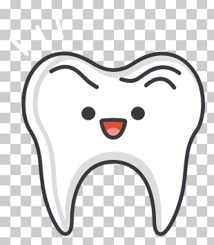 Cartoon Tooth - Smiling Cartoon Tooth Illustration PNG