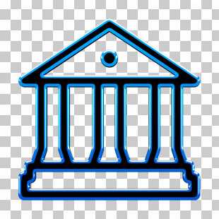 Linear Justice Elements Icon Courthouse Icon Law Icon PNG