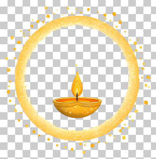 Diwali Diya Glowing - Glitter Diwali Diya Frame PNG