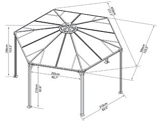 Gazebo Garden Gutters Roof Palram Industries (1990) PNG