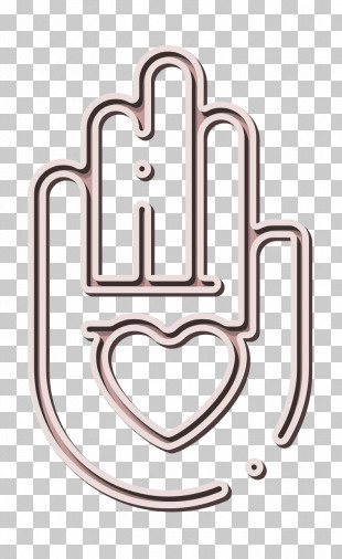Heart Icon Hand Icon Esoteric Icon PNG