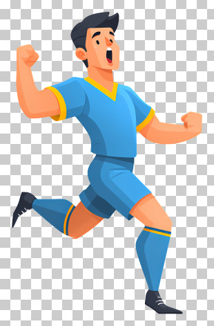 Soccer Player Celebrating Goal PNG