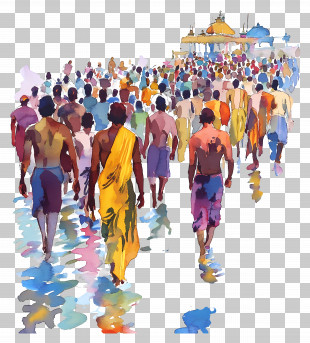 Kumbh Mela - Crowd At Festival PNG