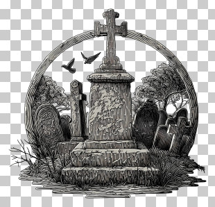 Graveyard - Gravestone In Cemetery PNG