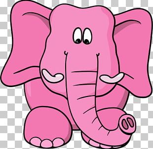Cartoon Seeing Pink Elephants Drawing PNG