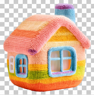 Knitted Home - Small Cute Doodle House PNG