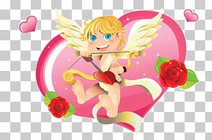 Cupid And Psyche Heart Valentines Day PNG
