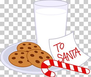 Chocolate Milk Chocolate Chip Cookie Candy Cane Santa Claus PNG