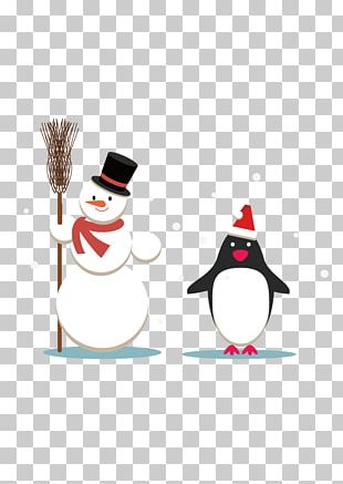 Penguin Santa Claus Snowman Christmas PNG