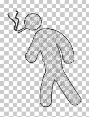 People Icon Man Walking And Smoking Icon Humans 2 Icon PNG
