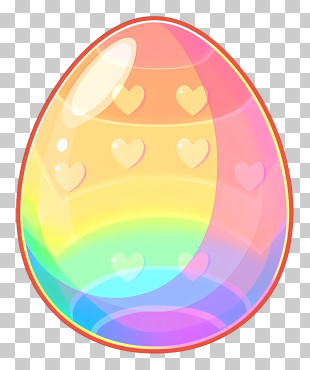 Iridescent Rainbow Heart Egg PNG