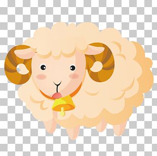 Sheep Cartoon Illustration PNG