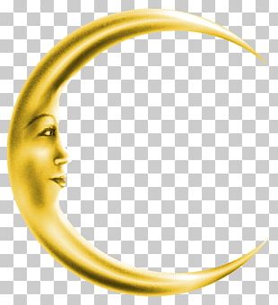 Golden crescent moon 24192236 PNG