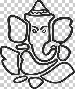 Ganesha Lakshmi Saraswati Drawing Devi Png, Clipart, Artwork, Black And 