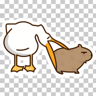 Capybara - Pelican Carrying Capybara PNG
