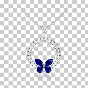 Necklace Sapphire Diamond Jewellery Locket PNG