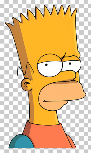 Bart Simpson - Cartoon Boy Character With Spiky Hair PNG