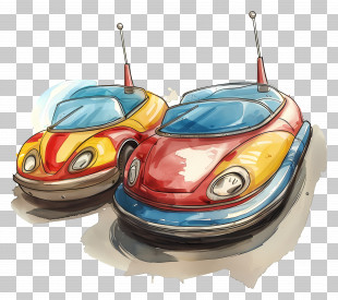 Bumper Car - Colorful Bumper Cars For Amusement Park Fun PNG