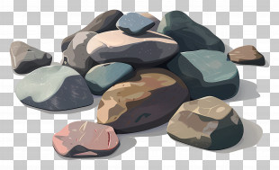 Rocks - Pile Of Smooth Rocks PNG