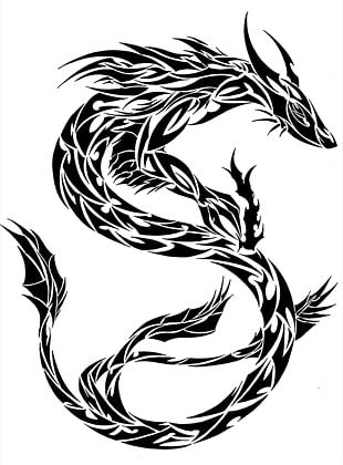 Tattoo Chinese Dragon Tribe PNG, Clipart, Art, Black And White ...