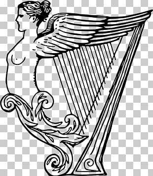 Harp Drawing Musical Instruments Coloring Book PNG, Clipart, Angle ...