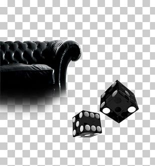 Black And White Dice Icon PNG