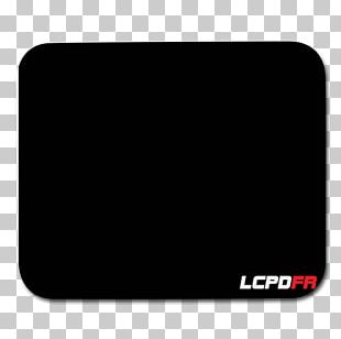 Black Rectangle Square Mouse Mats Edge PNG