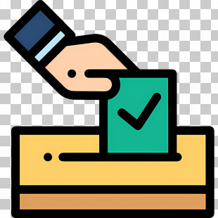 Election Symbol - Voting Ballot In Flat Cartoon Style PNG