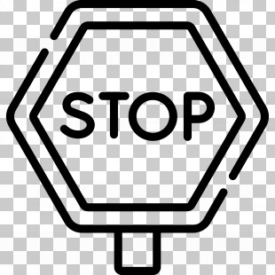 Stop Sign - Simple Stop Sign Outline Design PNG