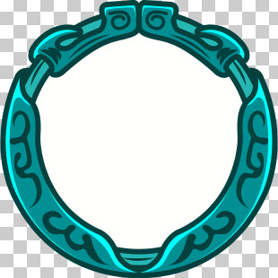 Turquoise And Black Design - Turquoise Blue Ring PNG