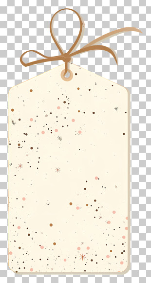 Scrapbooking Tag - Decorative Gift Tag With Ribbon PNG